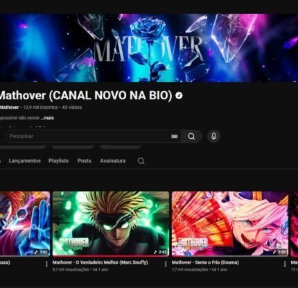 CANAL DE ANIME / RAP MÚSICA GEEK MONETIZADO 12900 INSCRITOS