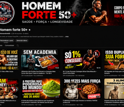 Canal do YouTube Monetizado à Venda | Nicho Fitness 50+ (Alto Potencial) com 3.387 inscritos reais