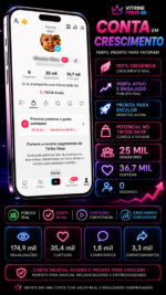 Conta TikTok Shop Exclusiva com + de 25 Mil Seguidores Orgânicos e Monetizada