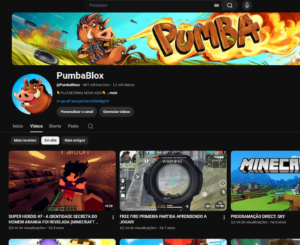 ✅CANAL DO YOUTUBE MONETIZADO 481MIL INSCRITOS + DE 33.203.353 Milhões De Visualizações