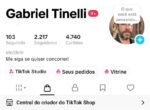 Conta TiktokShop e Live ativos, 2.200 seguidores.