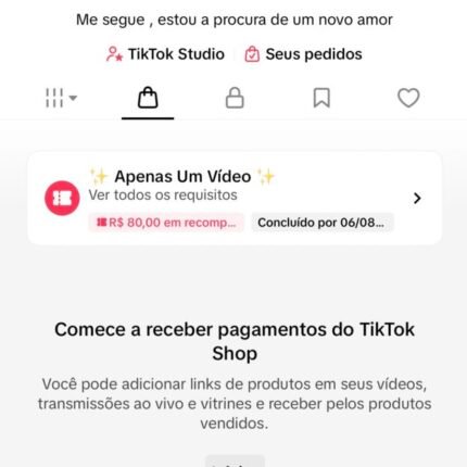 Tiktok 2,4k de seguidores , Shop só cadastrar