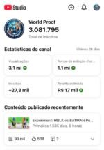 CANAL 3 MILHÕES DE INSCRITOS MONETIZADO TODO OK