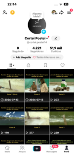 TikTok com 4.2k, 51k de curtidas, conteúdo com alta taxa de visualização