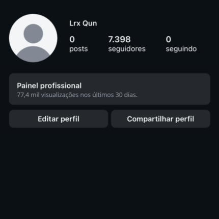 Conta Instagram 7.000 seguidores