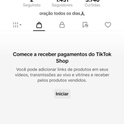 🚀 CONTA TIKTOK C/ SHOP ATIVO: Pronta Para Faturar! 1431 Seguidores