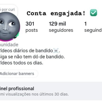 Conta Instagram 130k (Story 5k+ no orgânico)