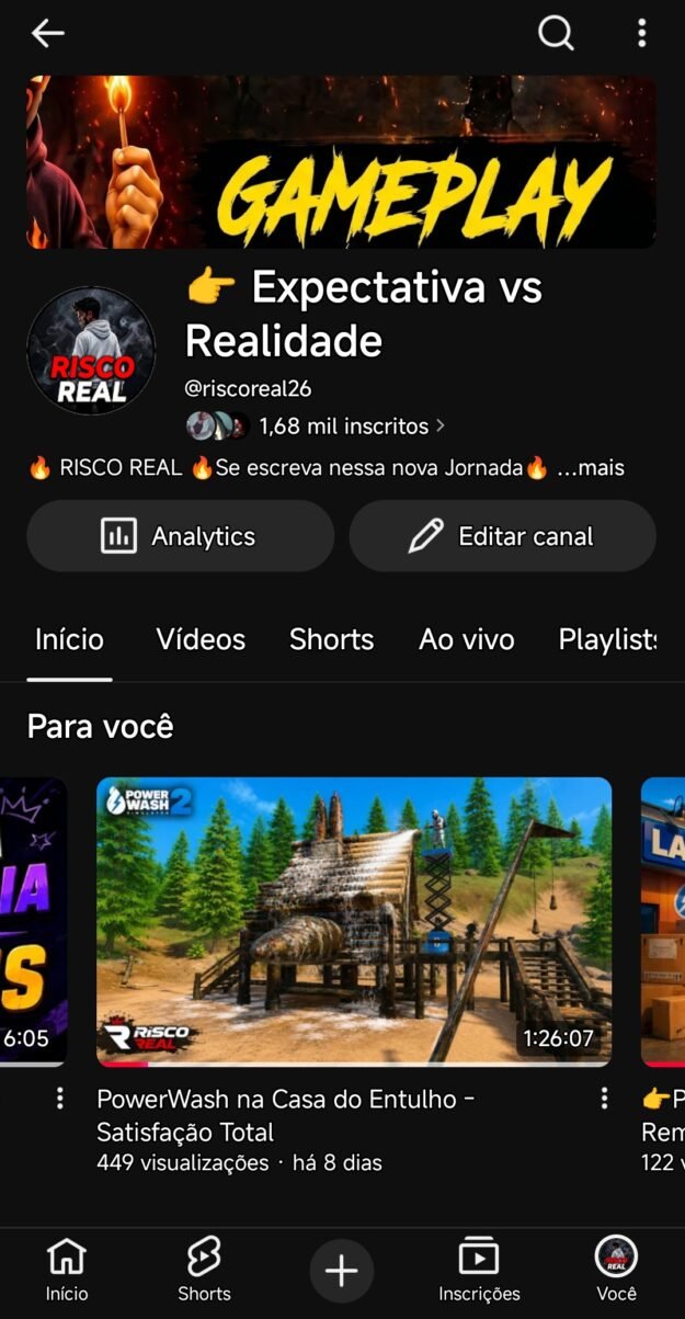 cropped-Screenshot_2026-07-16-09-31-17-811_com.google.android.youtube-1.jpg Canal YouTube não monetizado 1680 Inscritos ... Horas subindo canal limpo sem restrição só continuar postando . - Imagem 1