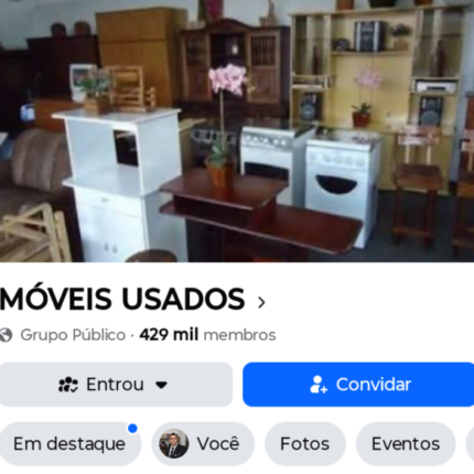 Grupo Facebook MÓVEIS USADOS com 429 Mil Membros