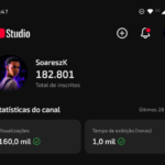 CANAL COM 182 MIL INSCRITOS/ 1 ADVERTÊNCIA/ 5 MILHÕES DE VISUALIZAÇÕES/ POSSIBILIDADE DE MONETIZAÇÃO 🔥