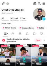 CONTA DO TIKTOK COM 147 MIL SEGUIDORES MONETIZADA