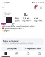 Perfil Instagram de Unhas/Nail Art 15,9k Seguidores