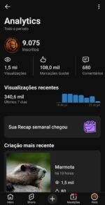 Canal Youtube 9K engajada fácil de ganhar din