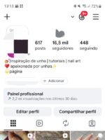 Perfil Instagram de Unhas/Nail Art 16,5k Seguidores