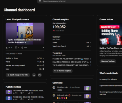 CANAL DE ROBLOX 199K , NUNCA PEGOU A PLACA 100K!