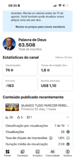 CANAL 63k INSCRITOS MONETIZADO RELIGIOSO