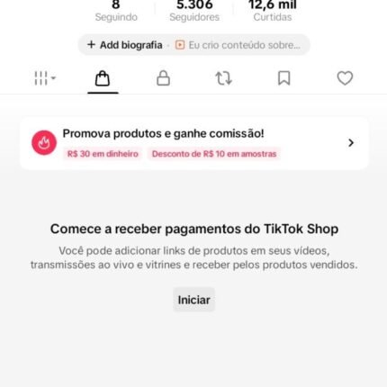 Conta TikTok Shop Ativa | +5.000 Seguidores📉 | conta ideal para TikTok Shop🛍️ | conta nicho de deus 📊