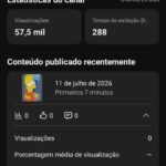 Canal YouTube vídeos engajados pegam plmns 3mil views