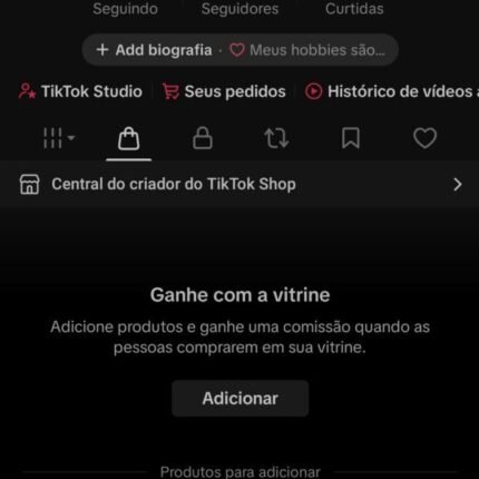 Tik Tok com shop ativo sem documento