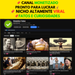 Canal do YouTube Monetizado | Nicho Evergreen de Curiosidades e Grandes Fatos