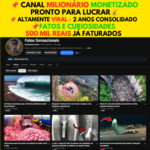 Canal do YouTube Monetizado | Ativo Premium com Receita Estável e Histórico de MEIO MILHÃO Faturados