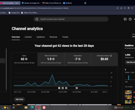 Vendo Canal Monetizado 1400 Inscritos