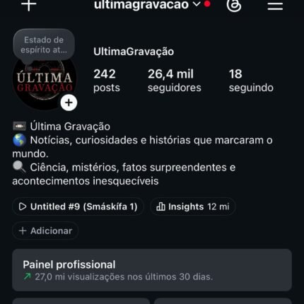 100% ORGÂNICA / 40 DIAS DE CRIAÇÃO / 27M. visualizações 30 dias