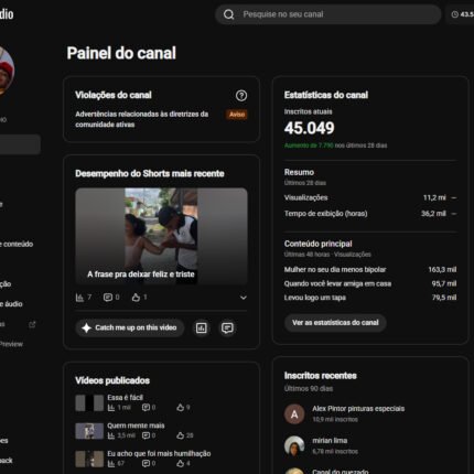 🚀 Venda de Canal no YouTube – 45.000 Inscritos