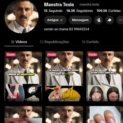 Promoção Conta Tiktok bem engajado 18,300 seguidores vender rapido nicho viral