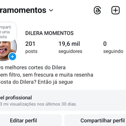 🚀CONTA DO INSTAGRAM ORGÂNICO (19,6 mil seguidores & 6,3 MILHÕES de viws em 30D)