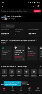 CONTA DO TIKTOK COM SHOP ATIVO +1,4K SEGUIDORES, LIVES ATIVAS (ENGAJAMENTO REAL) - Imagem 2