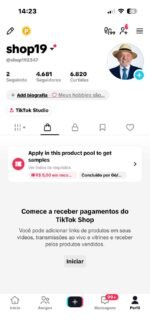 CONTA DO TIKTOK COM SHOP ATIVO +4,6K SEGUIDORES +LIVES ATIVAS (ENGAJAMENTO REAL)
