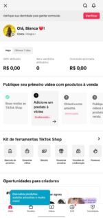 CONTA DO TIKTOK SHOP ATIVO + MONETIZADA +10K SEGUIDORES (ENGAJAMENTO REAL) - Imagem 2