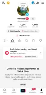 CONTA DO TIKTOK COM SHOP ATIVO +1K SEGUIDORES, LIVES ATIVAS (ENGAJAMENTO REAL)