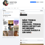 página com 1.100 seguidores