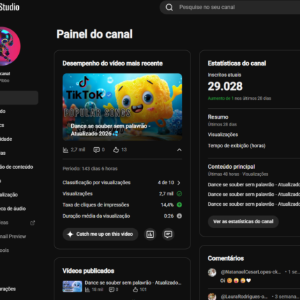 CANAL DE MUSICA MUITO ENGAJADO!! 29 mil inscritos