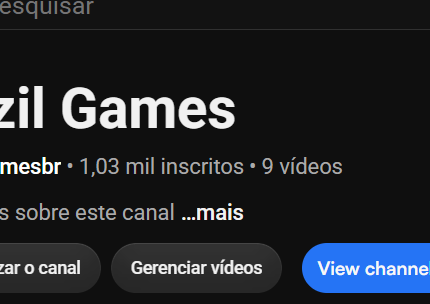 Canal de Games em crescimento Top para shorts 1050 inscritos