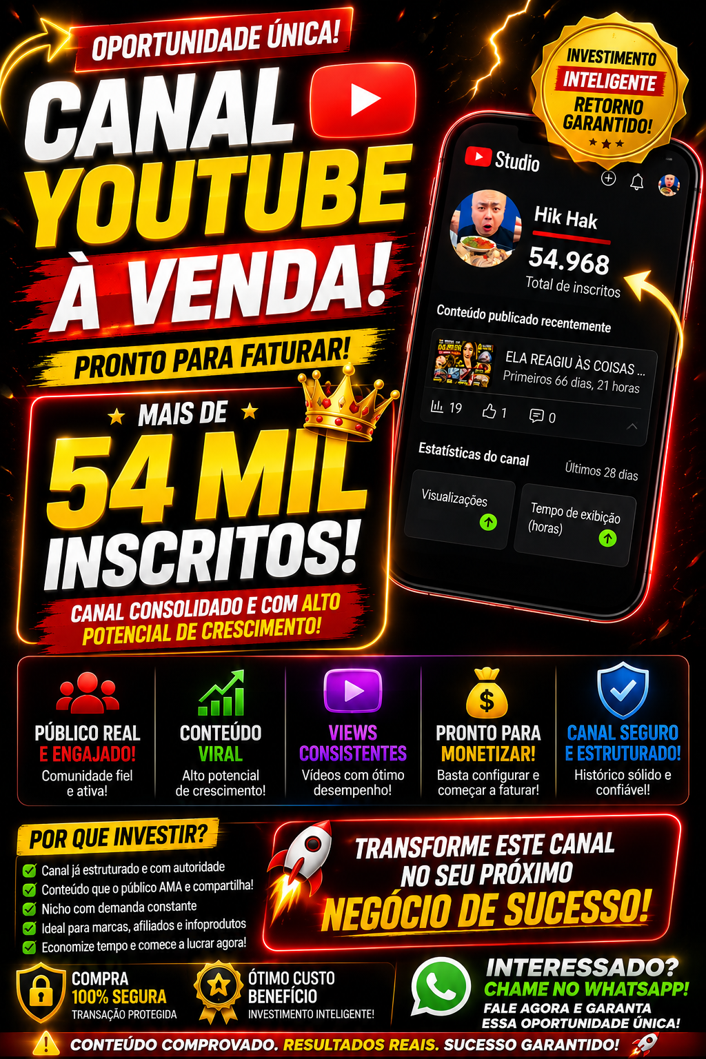 ChatGPT Image 4 de ago. de 2026, 21_43_03 🚀# 🚨🔥 OPORTUNIDADE RARA! CANAL COM +54 MIL INSCRITOS REAIS À VENDA – APROVEITE ANTES QUE ALGUÉM COMPRE! 🚀💰 - Imagem 1