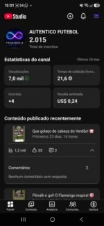 CANAL DE FUTEBOL MONETIZADO NO PRECINHO SO POSTAR E RECEBER DINHEIRO, NÃO POSTO MAIS, MAS JA GANHEI MUITO COM ELE.