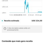 Canal monetizado com 59 mil inscritos