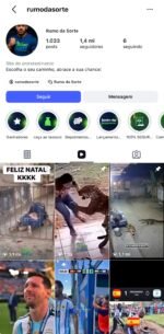 Página no Instagram