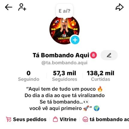 TIKTOK MONETIZADO COM MAIS DE 57 MIL SEGUIDORES