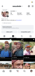 Conta de instagram com 13 mil seguidores reais e com ingajamento absurdo