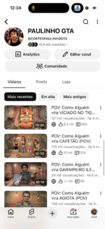 CANAL POV MONETIZADO TODO OK CRIADO RECENTE E JÁ GEROU 2 MIL REAIS. - Imagem 2