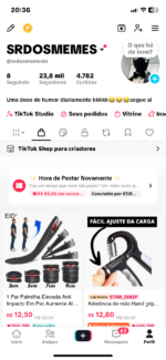 👉CONTA DO TIKTOK COM SHOP ATIVO +23,8K SEGUIDORES, +MONETIZAÇÃO POR VIEW😮‍💨🤌(ENGAJAMENTO REAL)