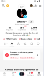 CONTA TIKTOK SHOP AFILIADOS BRASIL | 964 SEGUIDORES REAIS