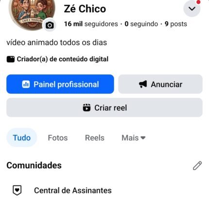 Página do Facebook