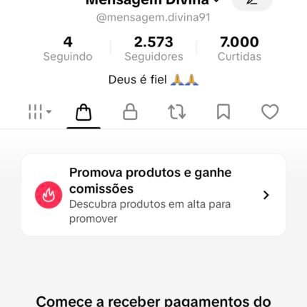 TIKTOK Shop Ativado (SEM DOCUMENTO) Pronto pra configurar 2k seguidores