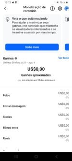 Página Facebook com Monetização de Conteúdo já liberada e status de Perfil Recomendável (Página Monetizada)
