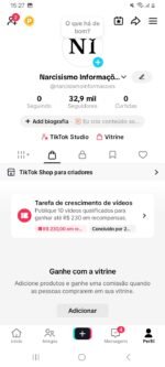 Conta TikTok Monetizada + TikTok Shop + Recompensas